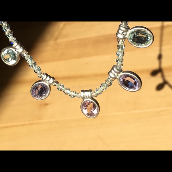 Swarovski Jewelry - Swarovski Necklace & Earrings Pastel Matte